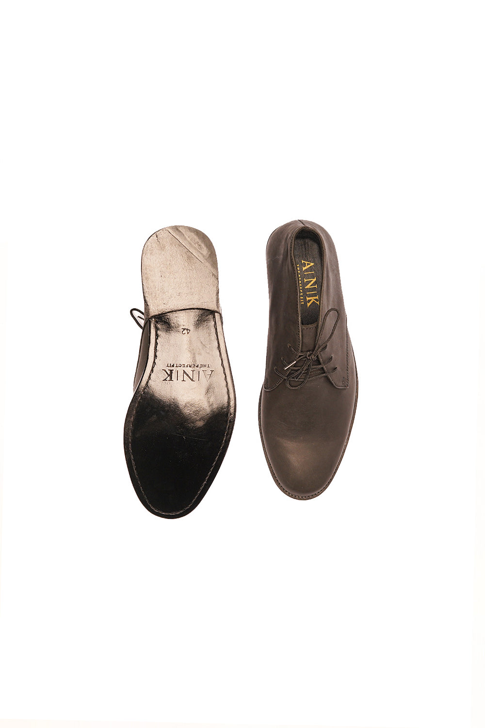 Grey Natural Wax Finish Chukka Boots