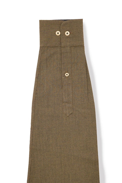 Green Herringbone Cotton Shirt