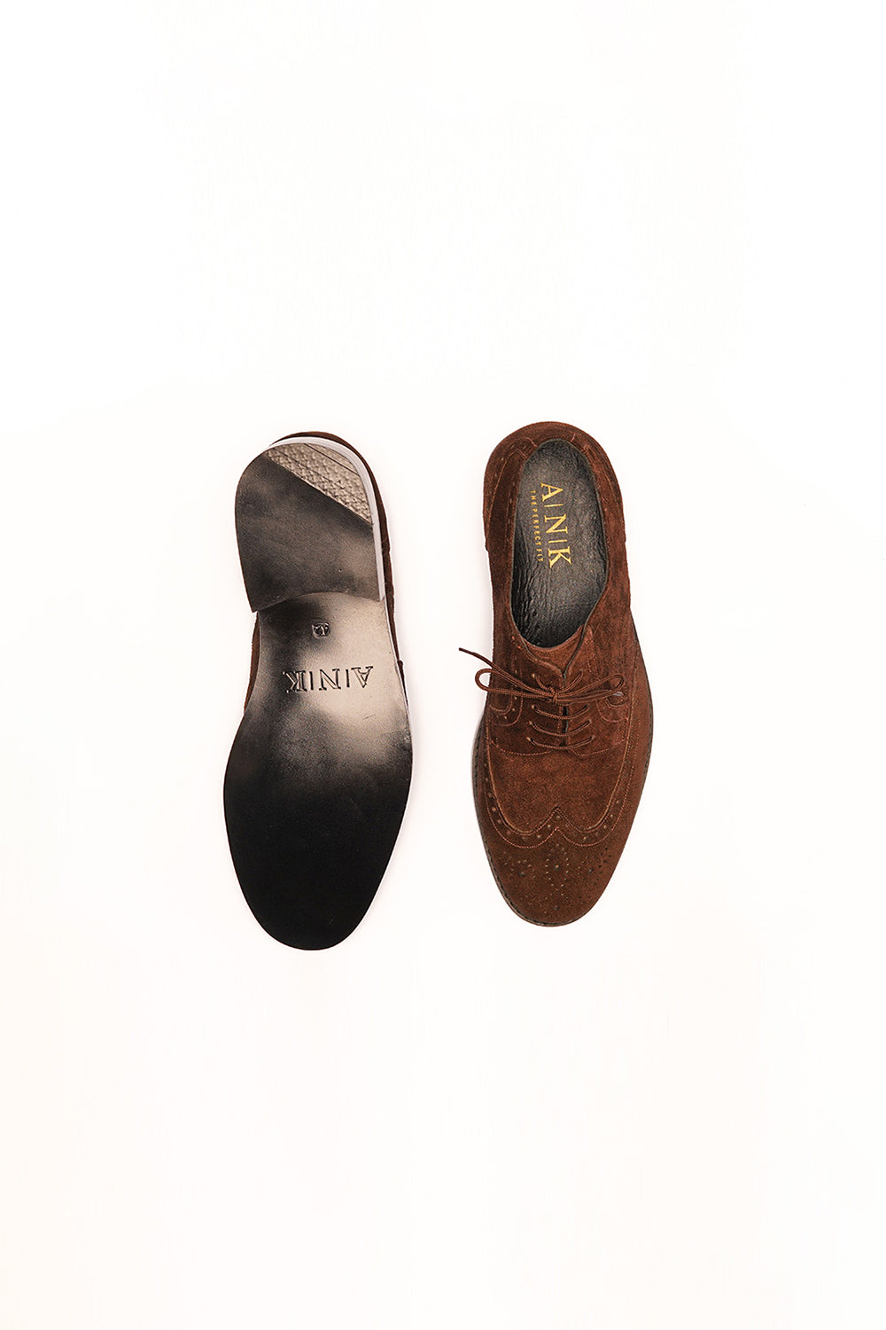 Brown Suede Wingtips
